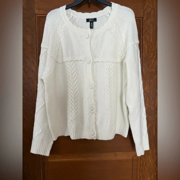 NWT AQUA brand Cable Knit Cardigan - Picture 1 of 3